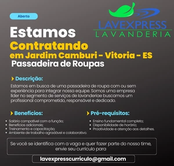 VAGA PARA PASSADEIRA