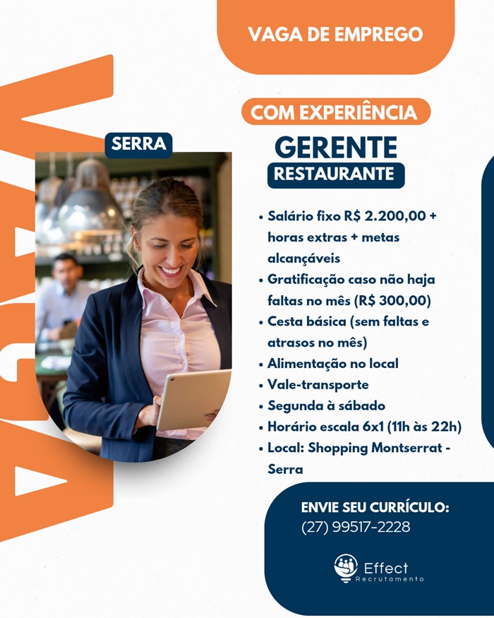 GERENTE DE RESTAURANTE