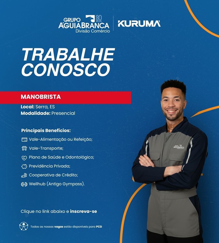 Grupo Águia Branca contrata Manobrista – Serra/ES