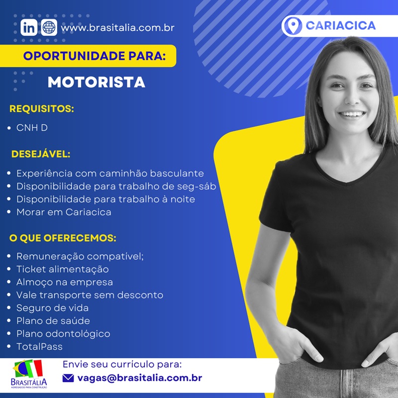 BRASITALIA CONTRATA MOTORISTA