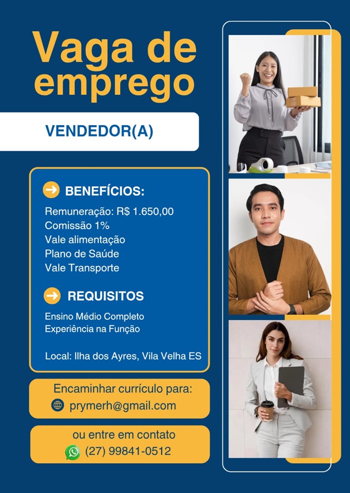 02 VAGAS - VENDEDOR(A)