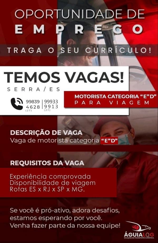 MOTORISTA CATEGORIA "E"