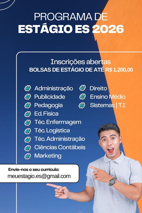 PROGRAMA DE ESTÁGIO 2026 - (Inscrições abertas)
