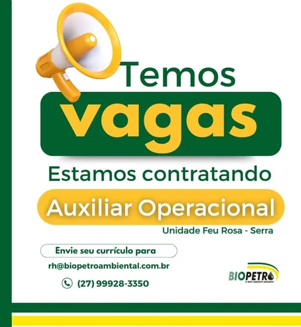 BIOPETRO CONTRATA AUXILIAR OPERACIONAL