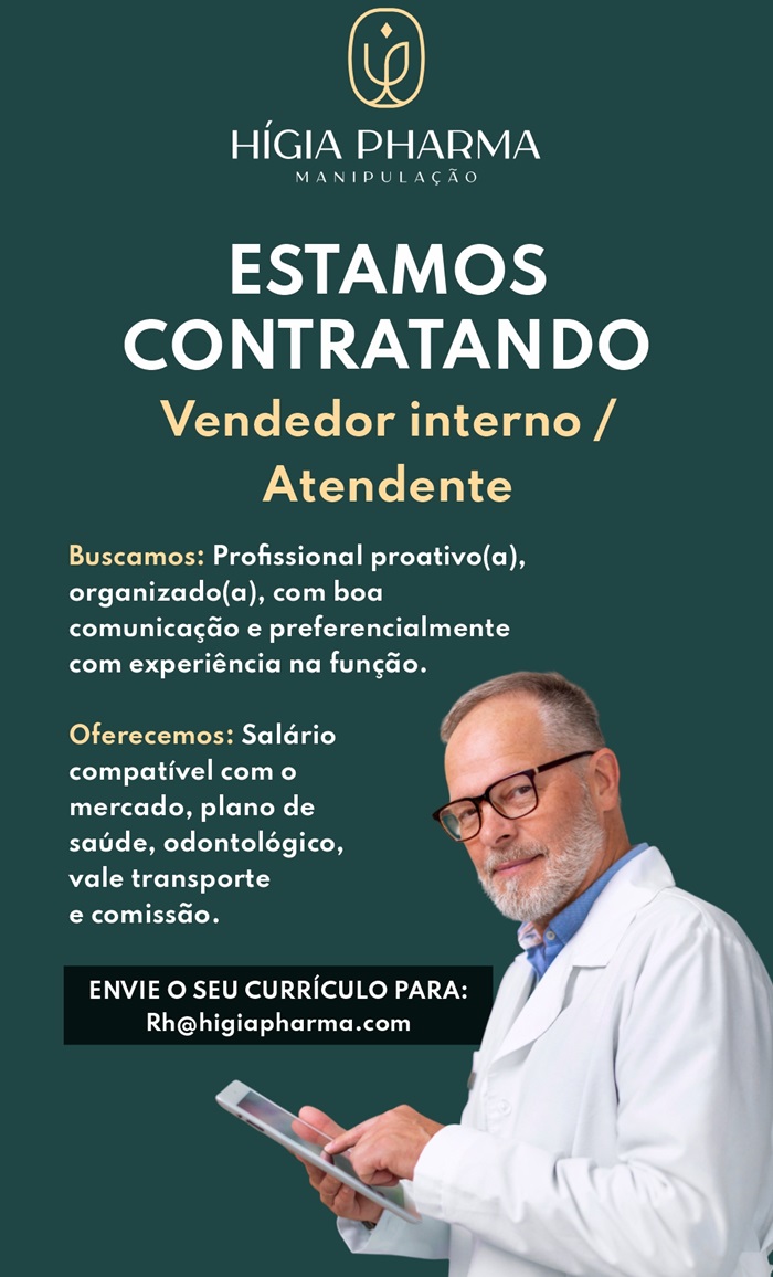 Hígia Pharma contrata Vendedor