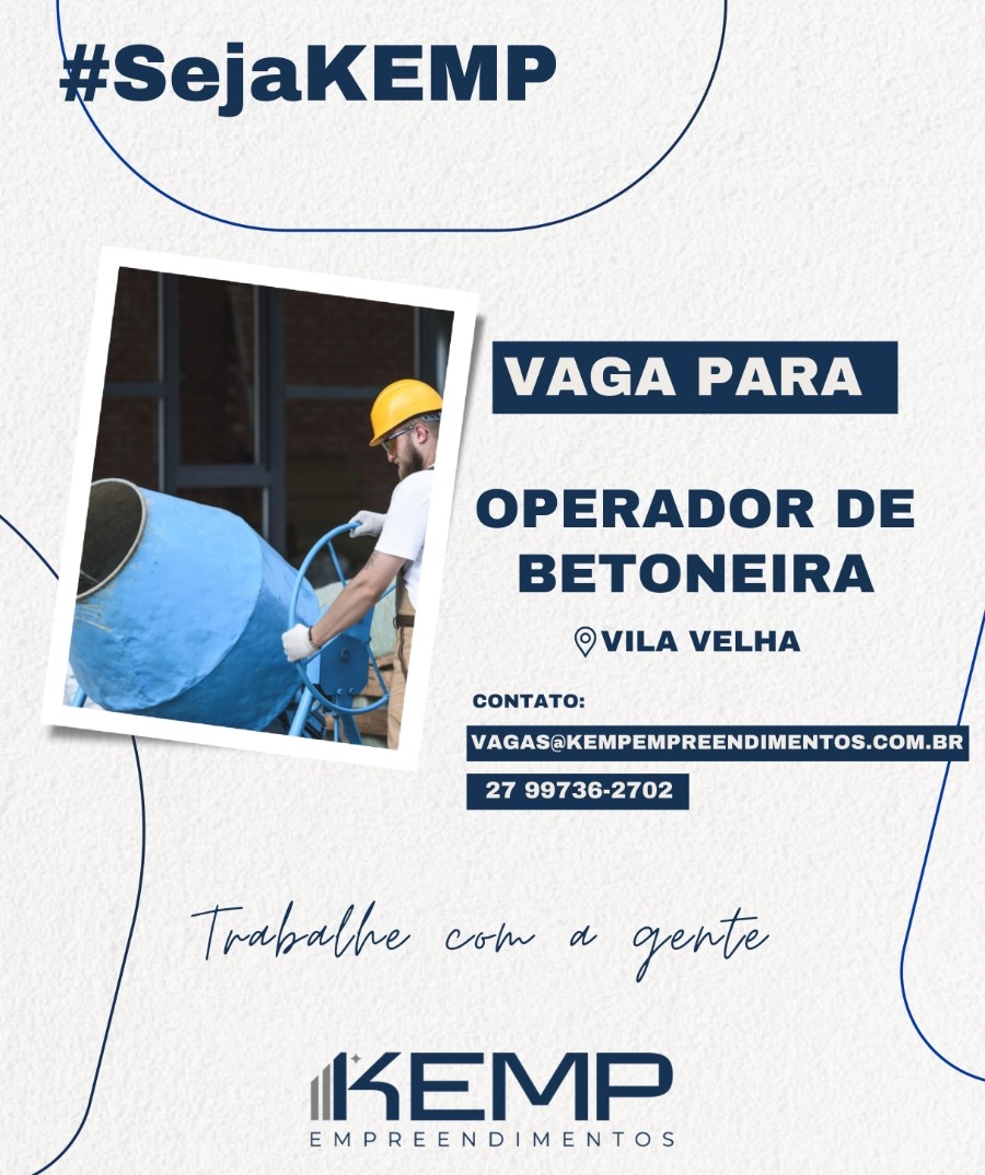 KEMP CONTRATA OPERADOR DE BETONEIRA