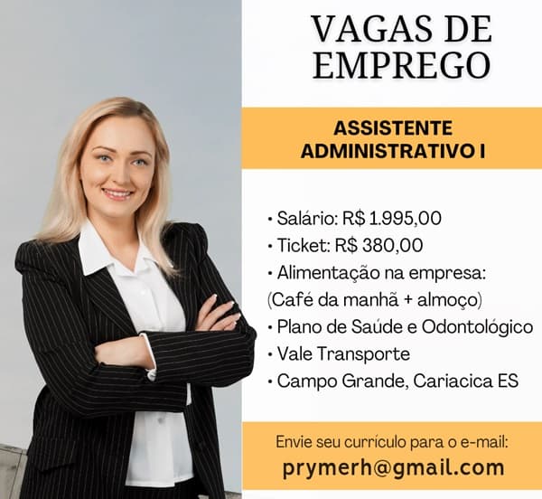 02 VAGAS - ASSISTENTE FINANCEIRO I