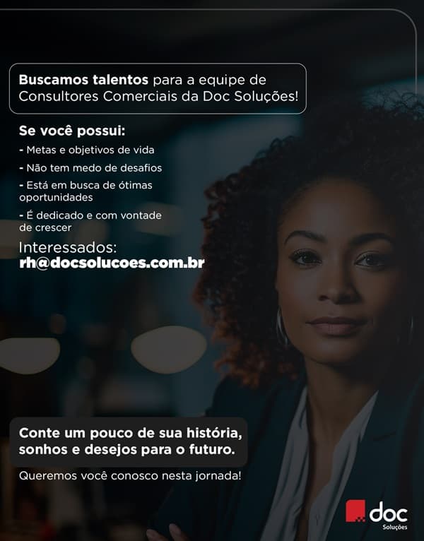 VAGAS DE CONSULTOR COMERCIAL