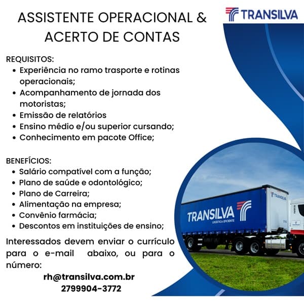 ASSISTENTE OPERACIONAL & ACERTO DE CONTAS