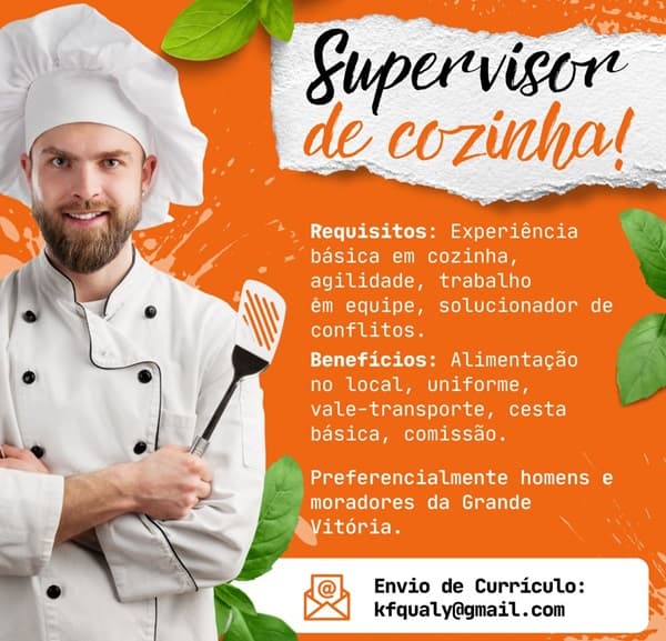 Vaga de Supervisor de Cozinha