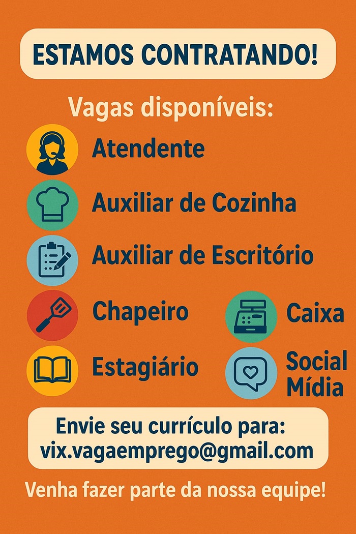 VAGAS DE EMPREGO E ESTÁGIO