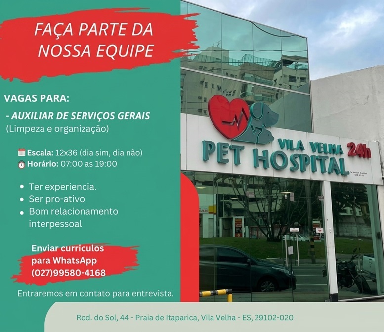 AUXILIAR DE SERVIÇOS GERAIS (Limpe e organização)