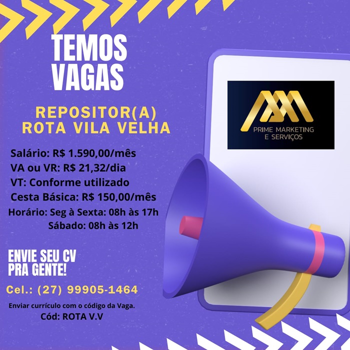 VAGAS PARA REPOSITOR