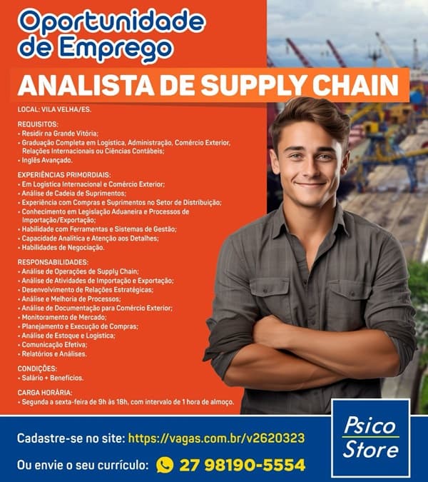 ANALISTA DE SUPPLY CHAIN