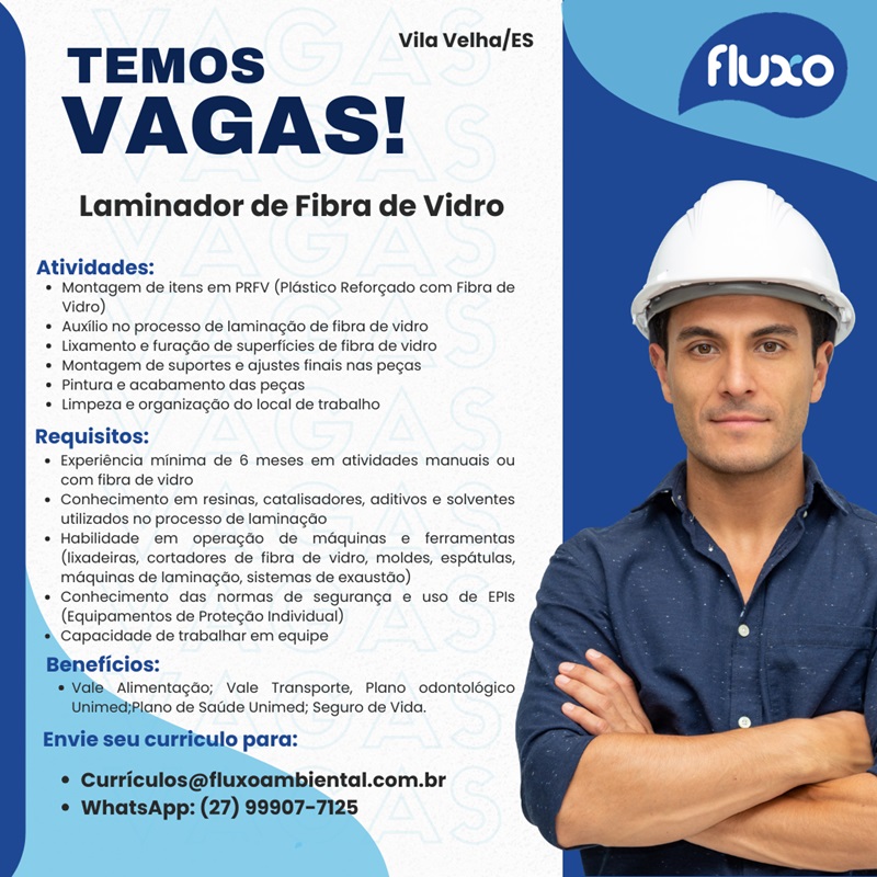 Vaga de Laminador de Fibra de Vidro