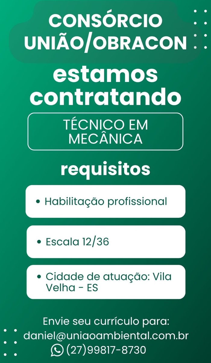 TÉCNICO EM MECÂNICA