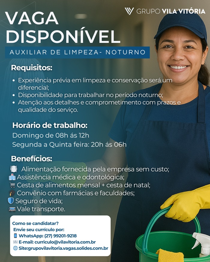 AUXILIAR DE LIMPEZA - NOTURNO