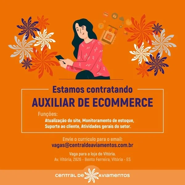 VAGA DE AUXILIAR DE E-COMMERCE