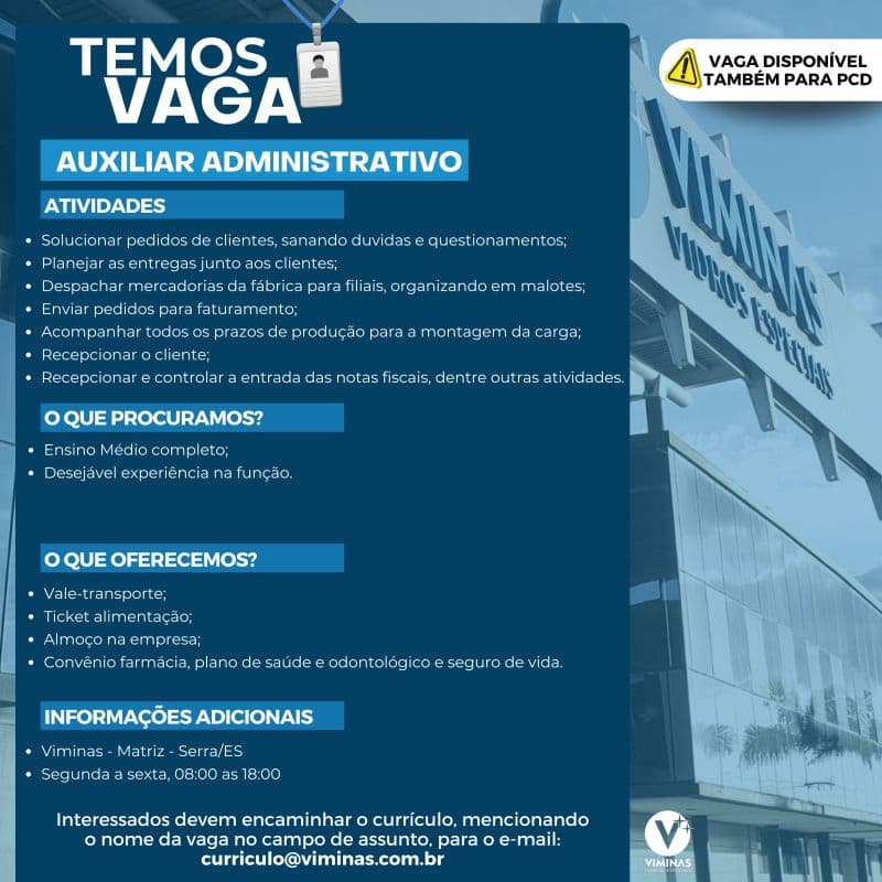 VIMINAS CONTRATA AUXILIAR ADMINISTRATIVO