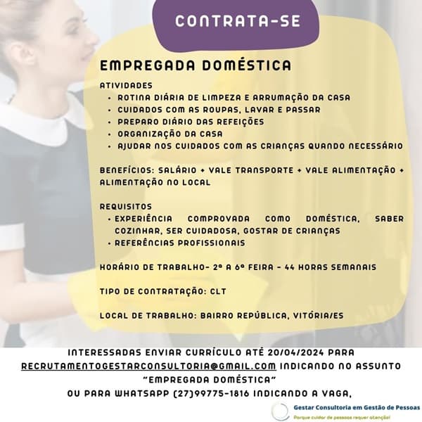 EMPREGADA DOMÉSTICA