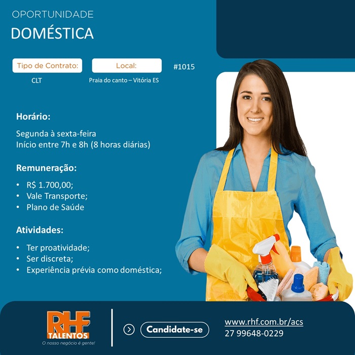 VAGA DE DOMÉSTICA