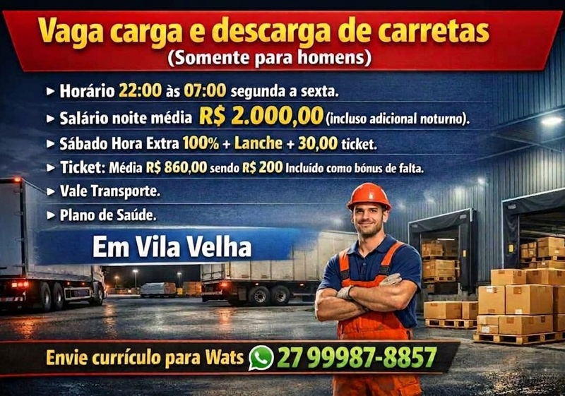 Vagas para Carga e Descarga de Carretas