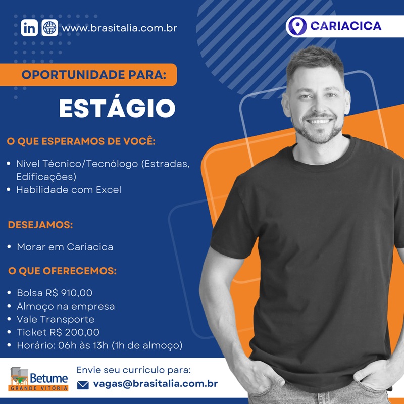 BETUME GRANDE VITÓRIA ABRE VAGA DE ESTÁGIO