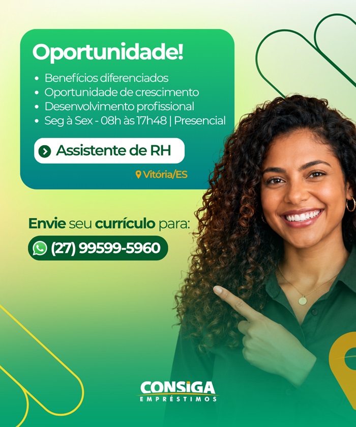 Consiga contrata Assistente de RH