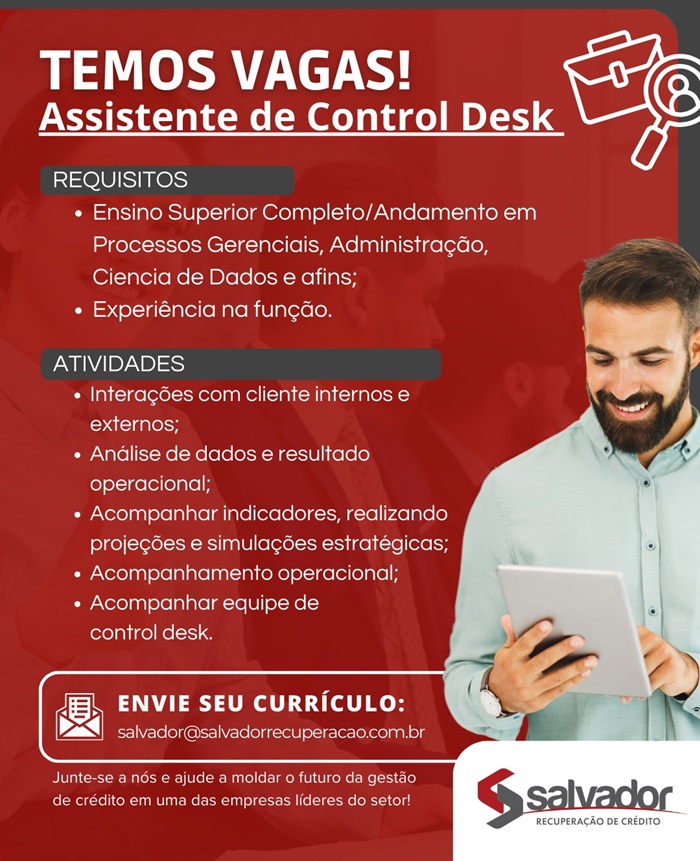 ASSISTENTE DE CONTROL DESK