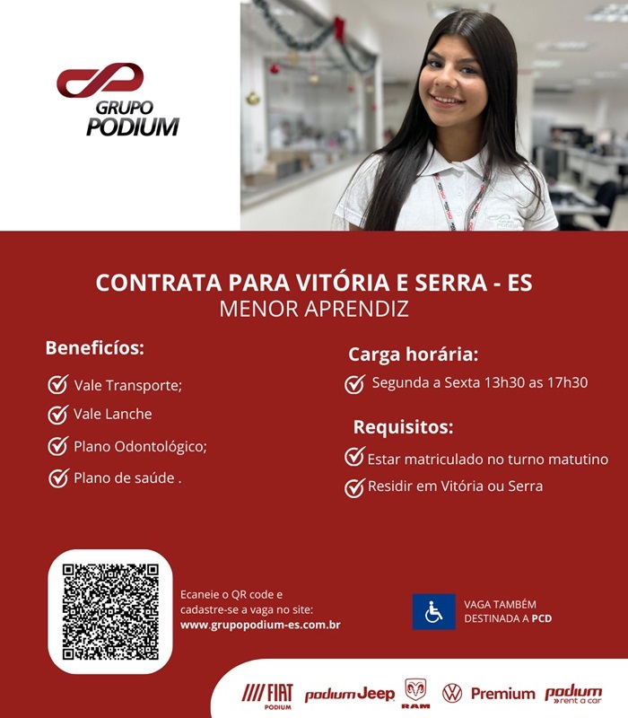 GRUPO PODIUM CONTRATA MENOR APRENDIZ