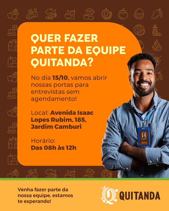 QUITANDA ABRE PROCESSO SELETIVO SEM AGENDAMENTO