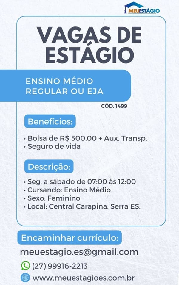 ESTÁGIO ENSINO MÉDIO