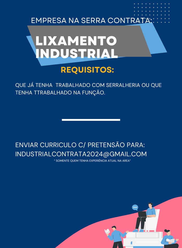 VAGA PARA LIXAMENTO INDUSTRIAL