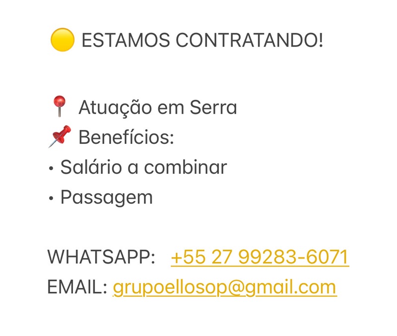Vaga para Auxiliar carga de descarga