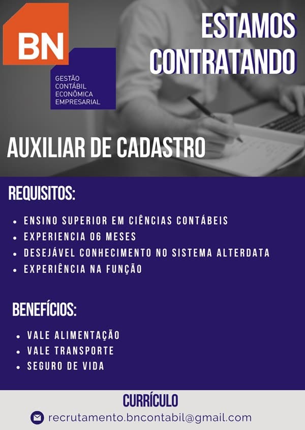 AUXILIAR DE CADASTRO