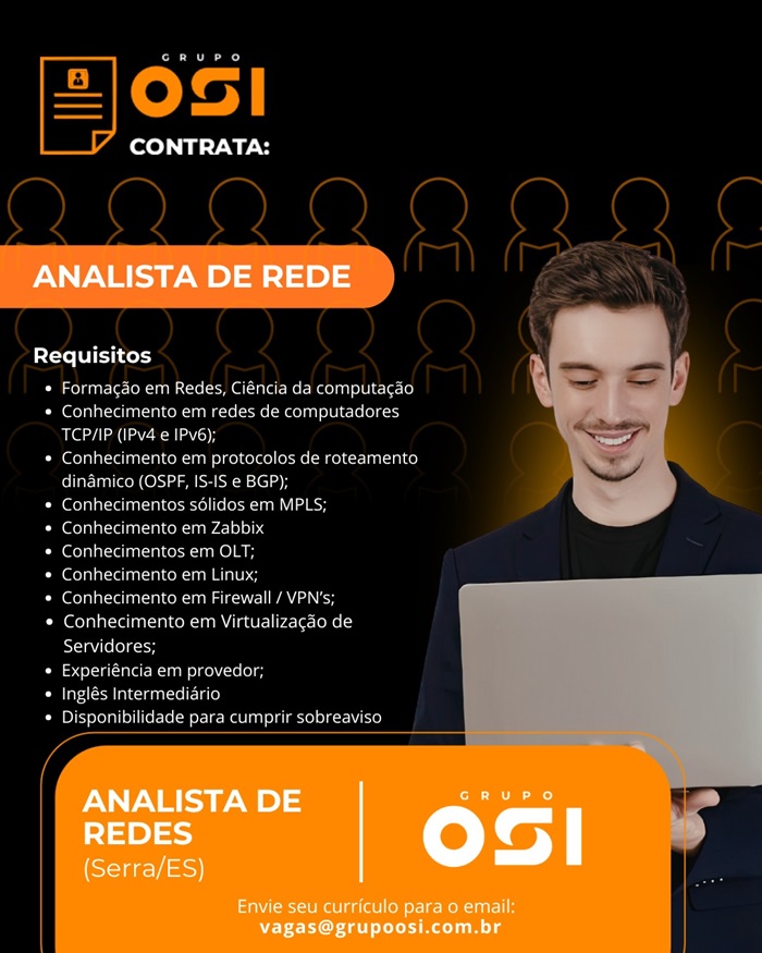 VAGA DE ANALISTA DE REDE