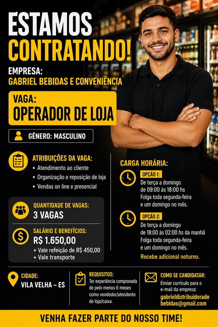 Distribuidora contrata Operador de Loja