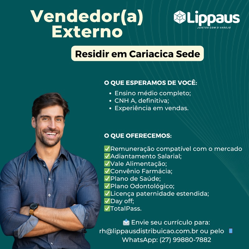 Lippaus Distribuidora contrata Vendedor Externo