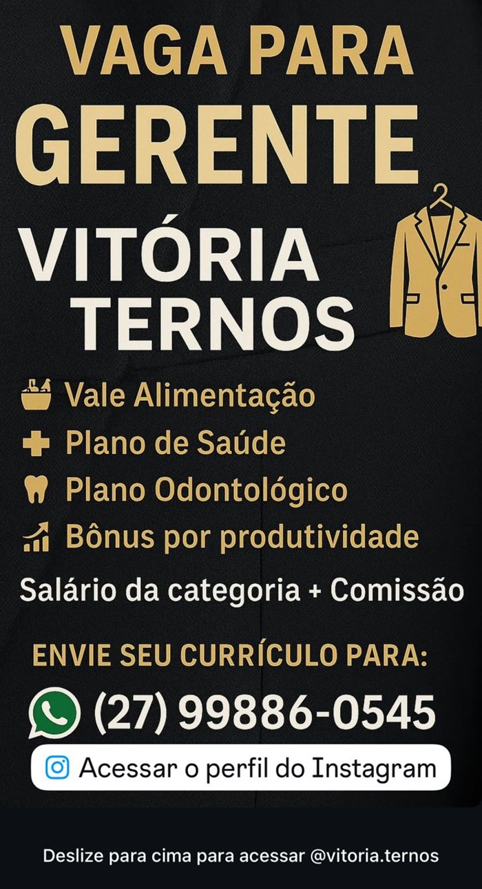 VAGA PARA GERENTE 
