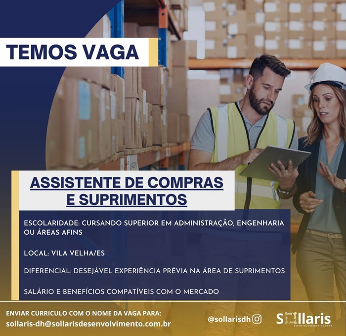 Assistente de Compras/Suprimentos
