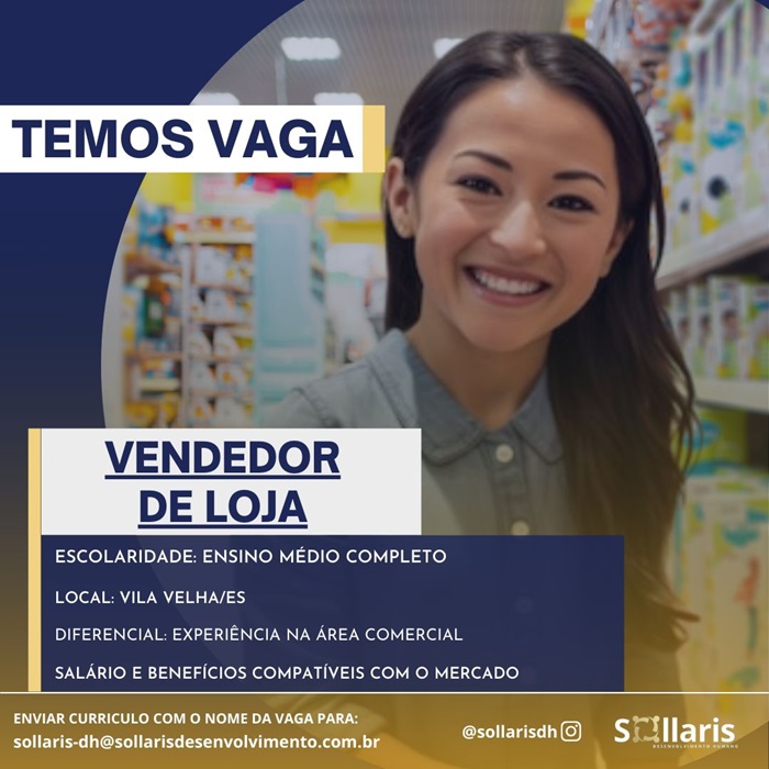 Vaga de Vendedor