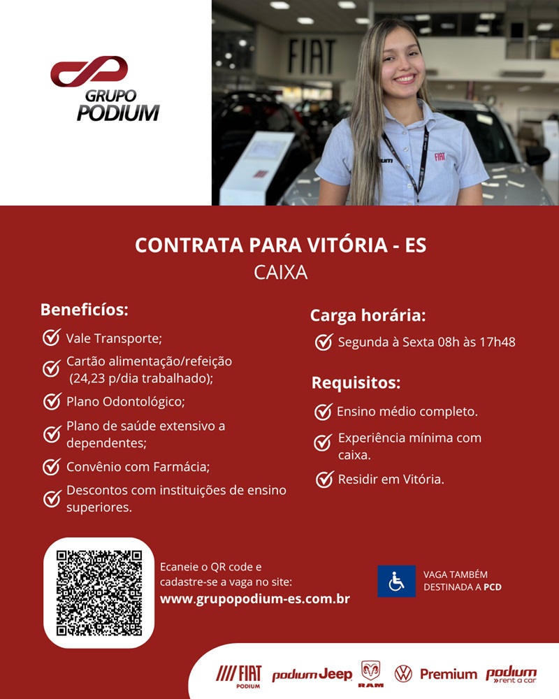 GRUPO PODIUM CONTRATA CAIXA (VITÓRIA/ES)