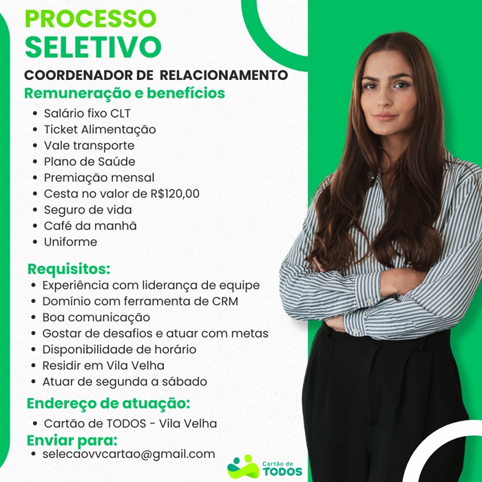 COORDENADOR DE RELACIONAMENTO