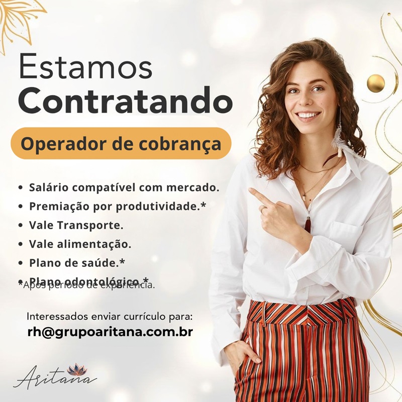 VAGA DE OPERADOR DE COBRANÇA