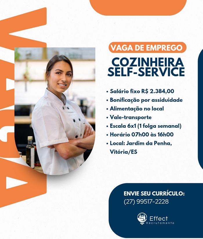 VAGA DE COZINHEIRA