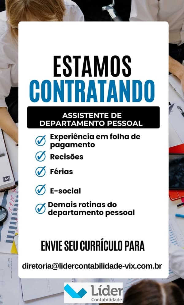 ASSISTENTE DE DEPARTAMENTO PESSOAL