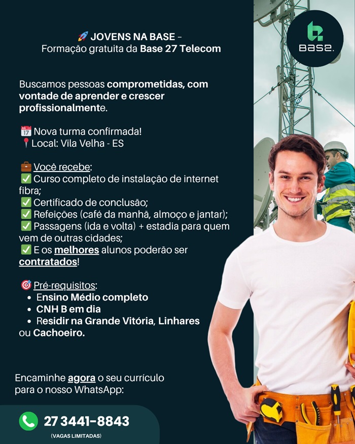 JOVENS NA BASE - Formação Gratuita da Base27 Telecom