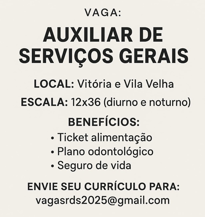 AUXILIAR DE SERVIÇOS GERAIS