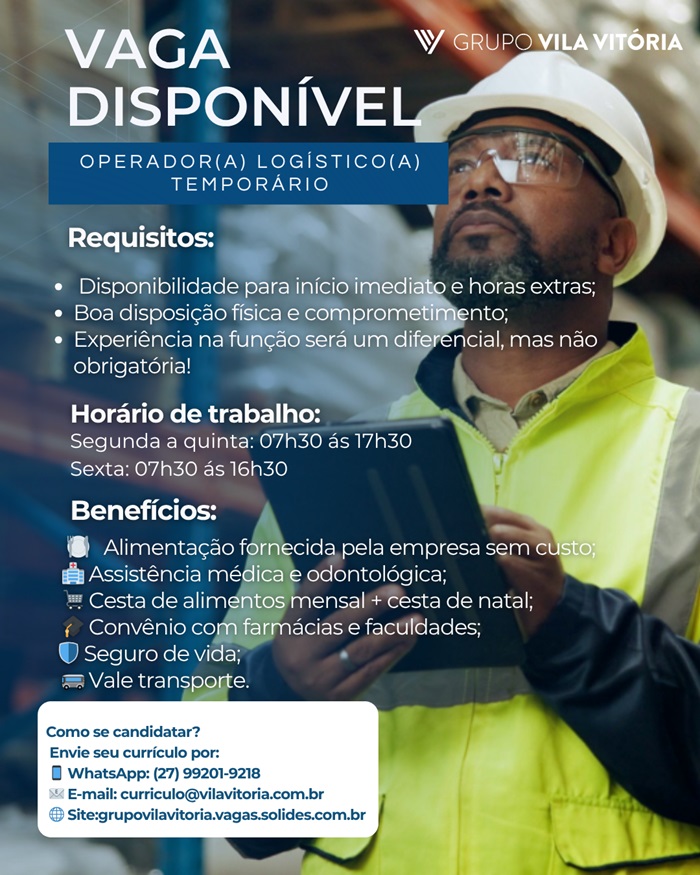 OPERADOR(A) LOGÍSTICO(A) TEMPORÁRIO