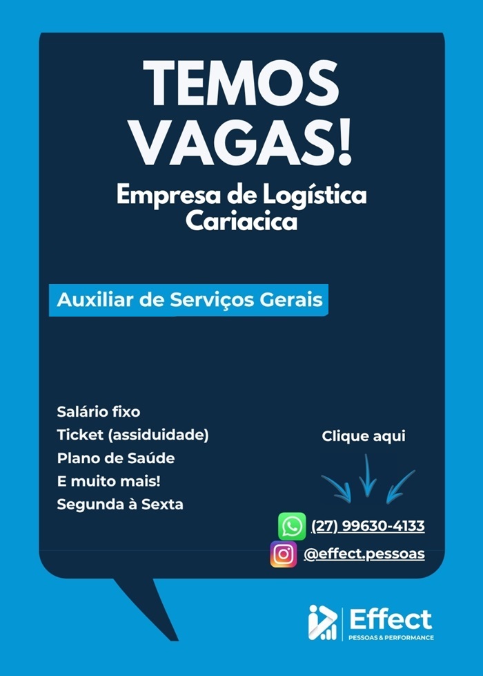Oportunidades em Empresa de Logística